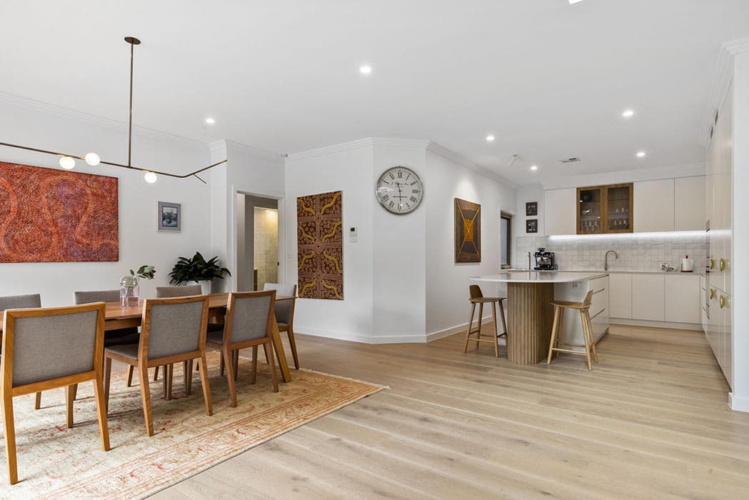Modern open-plan kitchen and dining renovation in Canberra, Australia